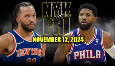 New York Knicks vs Philadelphia 76ers Full Game Highlights - November 12, 2024 | 2024-25 NBA Season