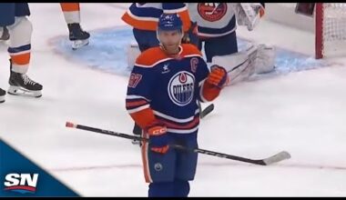 Oilers' Connor McDavid Finishes Ryan Nugent-Hopkins' Pretty No-Look Feed