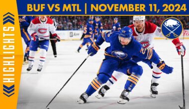 Tage Thompson Continues Point Streak In 7-5 Loss To Montreal Canadiens | Buffalo Sabres Highlights