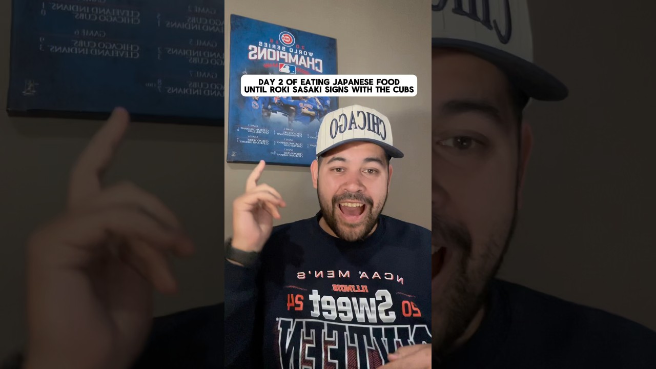 Day 2 | Eating Japanese food everyday until the Chicago Cubs sign Roki Sasaki #shorts #mlb #mlbb