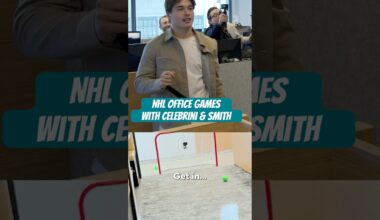 Celebrini, Smith Play 'Office Game' at NHL HQ 🏒🥅