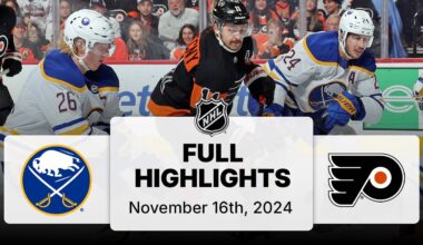 NHL Highlights | Sabres vs. Flyers | November 16, 2024