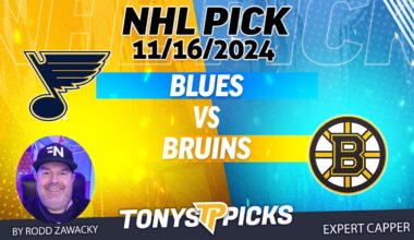 St Louis Blues vs Boston Bruins 11/16/24 NHL Pick Prediction