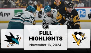 NHL Highlights | Sharks vs. Penguins | November 16, 2024