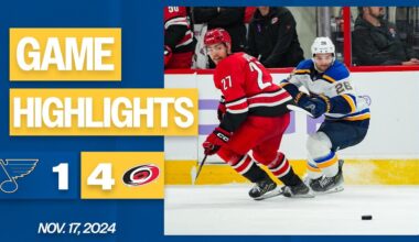 Game Highlights: Blues 1, Hurricanes 4