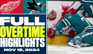 Detroit Red Wings at San Jose Sharks | FULL Overtime Highlights - November 18, 2024