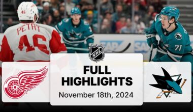 NHL Highlights | Red Wings vs. Sharks | November 18, 2024