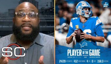 ESPN reacts to Detroit Lions DESTROY Jacksonville Jaguars 52-6 in Week 11; Jared Goff 412 YDS, 4 TDs