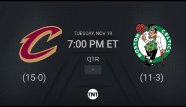 Cleveland Cavaliers @ Boston Celtics | #EmiratesNBACup on TNT Live Scoreboard