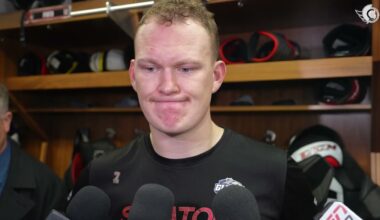 Tim Stützle, Brady Tkachuk, Thomas Chabot, and Travis Green Postgame Media vs EDM