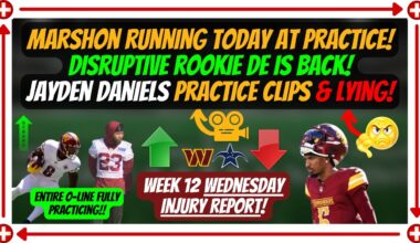 🎥Marshon RUNNING Today! DISRUPTIVE Rookie DE is BACK Practicing! Jayden Practice Clips! & LYING🤣