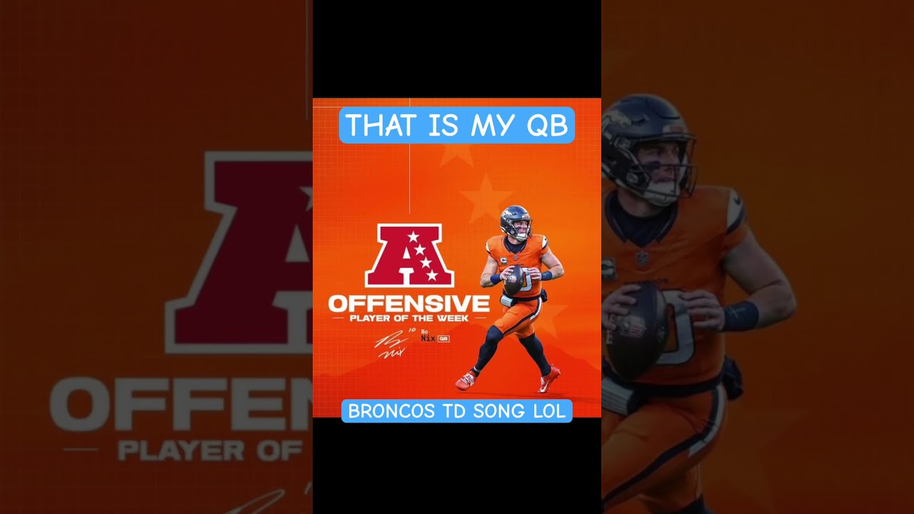 BO NIX IS AFC PLAYER OF THE WEEK
