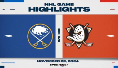 NHL Highlights | Buffalo Sabres vs. Anaheim Ducks - November 22, 2024