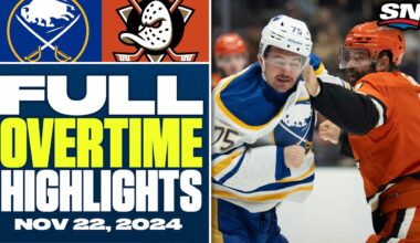 Buffalo Sabres at Anaheim Ducks | FULL Overtime Highlights - November 22, 2024