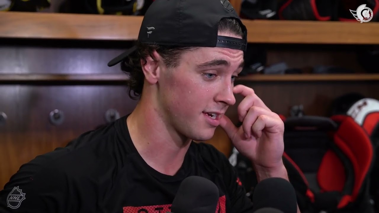 Shane Pinto, Travis Green Pregame Media vs VAN