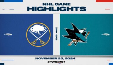 NHL Highlights | Sabres vs. Sharks - November 23, 2024