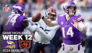 Minnesota Vikings vs. Chicago Bears | 2024 Week 12 Game Highlights