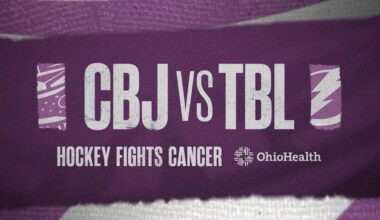 OhioHealth Cancer Survivors Ring the Bell at Columbus Blue Jackets Hockey Fights Cancer Game! 💜