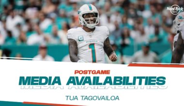 QB Tua Tagovailoa meets with the media after #NEvsMIA | Miami Dolphins