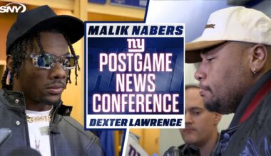 Malik Nabers and Dexter Lawrence voice frustrations after Giants' loss: 'It's embarrassing" | SNY