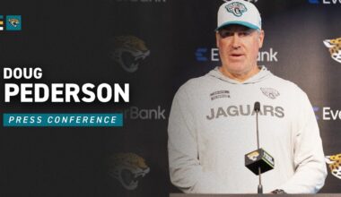 Coach Pederson on Bye Week Changes, QB in Week 13 | Jacksonville Jaguars