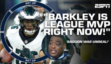 SAQUON BARKLEY NFL MVP!? 🤯 Reaction to Saquon Barkley's CAREER NIGHT over LA Rams | Get Up