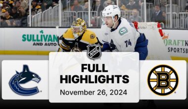 NHL Highlights | Canucks vs. Bruins | November 26, 2024