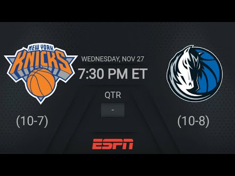 New York Knicks @ Dallas Mavericks | NBA on ESPN Live Scoreboard