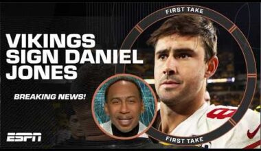 Stephen A. admits he’s NOT IMPRESSED with the Vikings signing Daniel Jones! | First Take