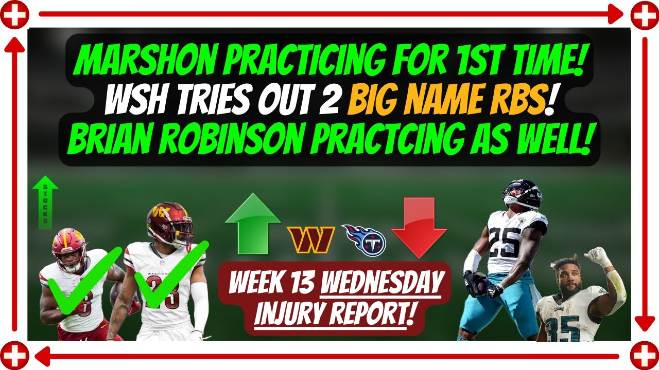 🚨GREAT Marshon & B Rob News! HELP IS ON THE WAY! +WSH Tries Out RBs James Robinson & Boston Scott!🤩