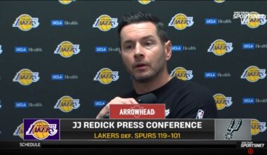 Postgame Interview | JJ Redick speaks to media after LA Lakers dominate San Antonio Spurs 119-101