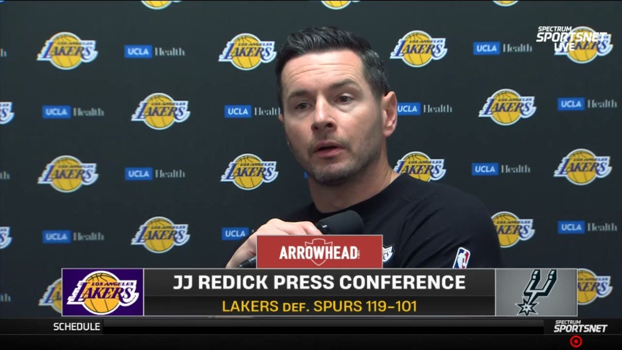 Postgame Interview | JJ Redick speaks to media after LA Lakers dominate San Antonio Spurs 119-101
