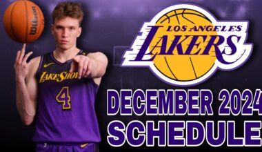 Los Angeles Lakers December games schedule for 2024-25 nba season