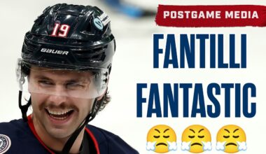 FANTILLI, FANTASTIC! Adam Scores Twice in Blue Jackets 5-2 W over the Flames! | Postgame Media