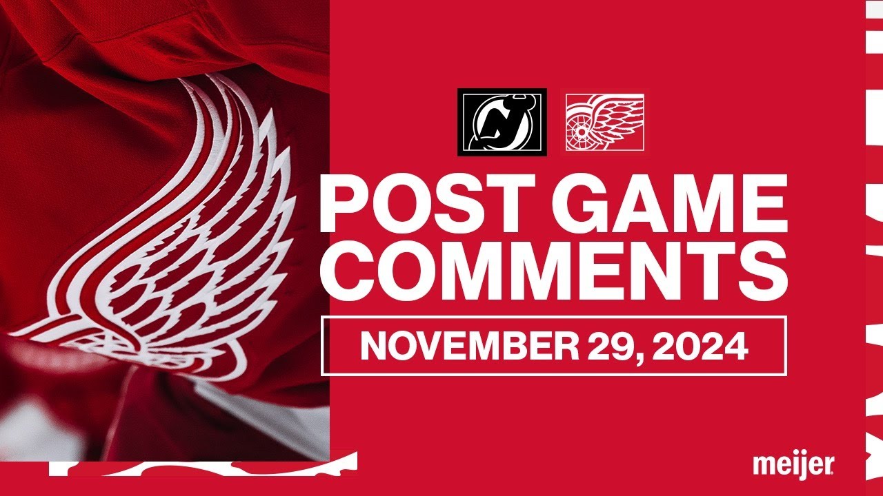 Tyler Motte, Lucas Raymond, Derek Lalonde Post Game Comments vs. NJD | Nov. 29, 2024