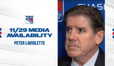 NYR at PHI: Peter Laviolette Postgame Media Availability | November 29, 2024