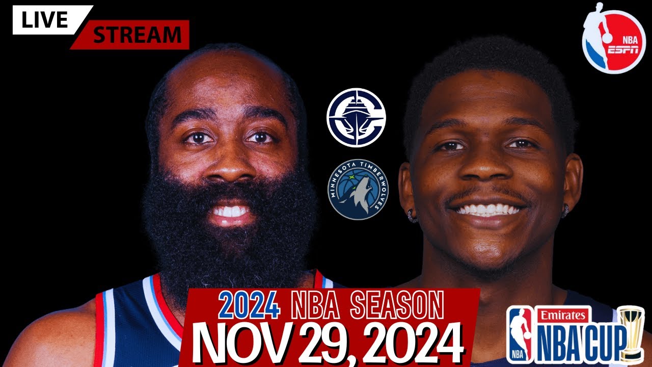 HARDEN’s Clippers vs ANT’s Timberwolves Emirates NBA Cup Live Stream (Play-By-Play & Scoreboard)