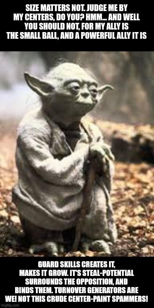 Sam Presti right now after years of saying he would play five guards if he could, and now finally getting the chance to do it.