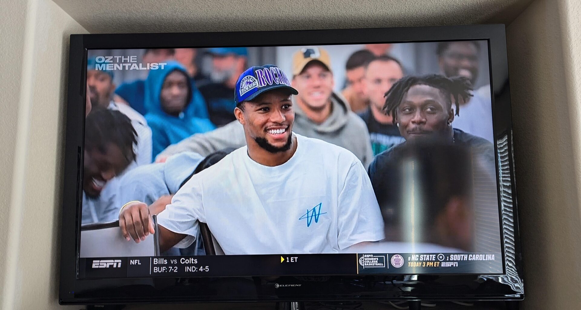 Saquon Barkley rockin' a Rockies hat.