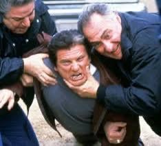 Giants fans in little Italy watching Baker do the Devito celebration