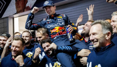 NASCAR driver PICTURED with Verstappen as star celebrates F1 championship win in Las Vegas