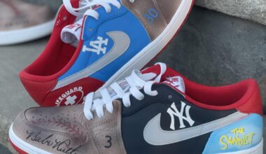 Sandlot custom Jordan 1 low OG I hand painted