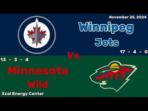 Winnipeg Jets vs Minnesota Wild | November 25, 2024 | All Goals