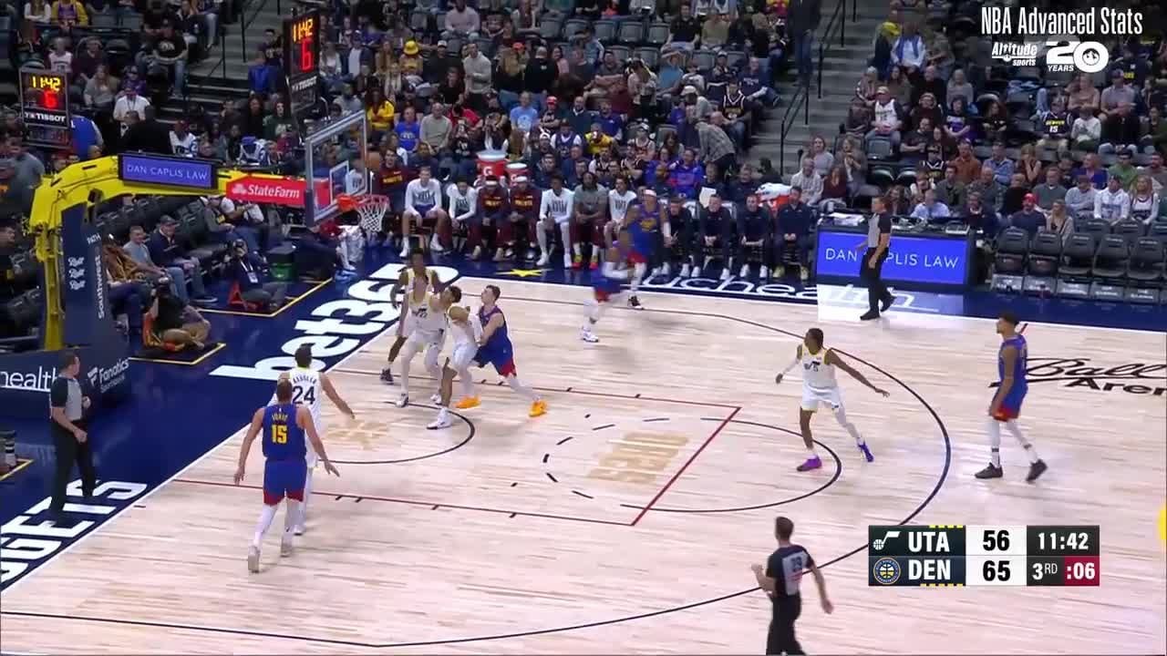 Jokic posts up Walker Kessler