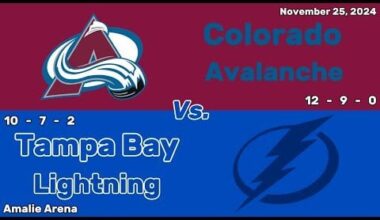 Colorado Avalanche vs Tampa Bay Lightning | November 25, 2024 | All Goals