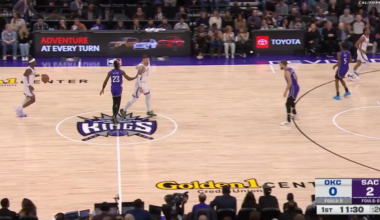 Isaiah Hartenstein obliterating SGA's defender with his screening