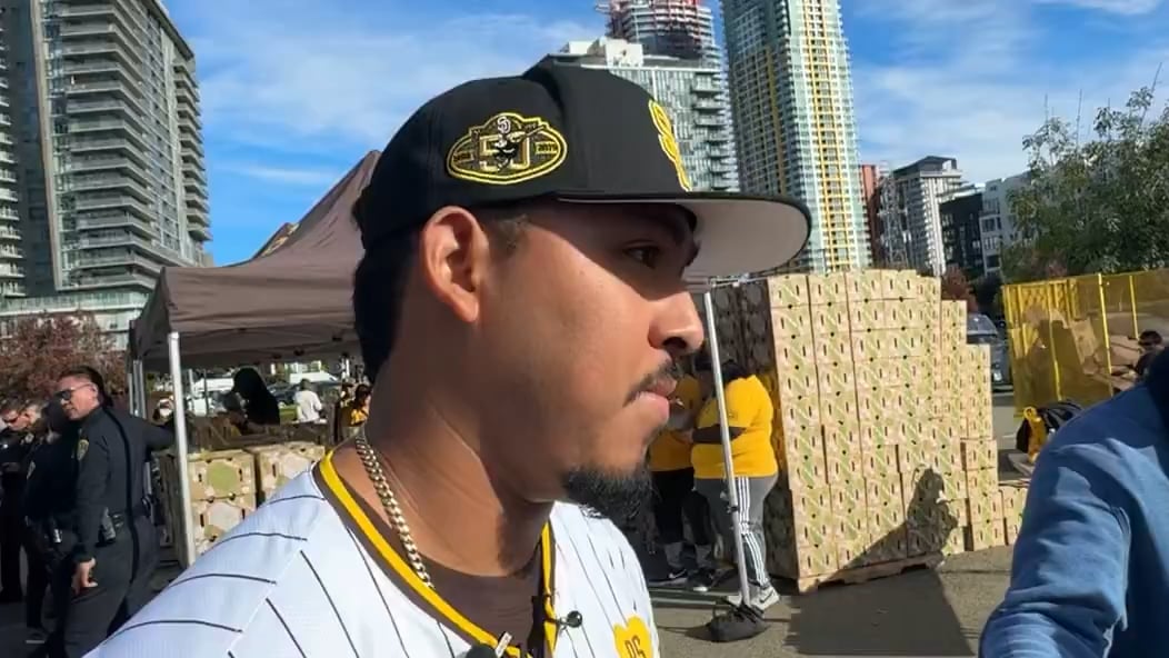 [97.3TheFan] Padres pitcher Jeremiah Estrada discusses why he wanted to be involved in the organization’s initiative to distribute Thanksgiving turkeys and traditional sides to 1,000 underserved families in San Diego.