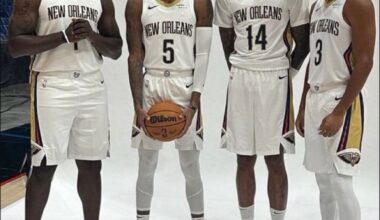 [LegionHoops] Pelicans players OUT with injury tonight vs. Cavs:

Zion Williamson
CJ McCollum
Dejounte Murray
Brandon Ingram
Herb Jones
Jose Alvarado
Jordan Hawkins
Trey Murphy

Not one single starter is available 🤯