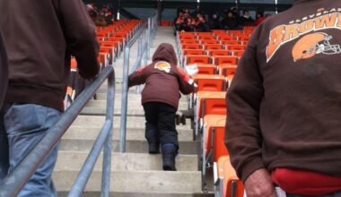 9 years ago I took my son to his first Browns game. We only go to one game a year. He has yet to see them win…