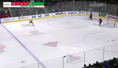 Easton Cowan (53 game point streak) playing with his food.